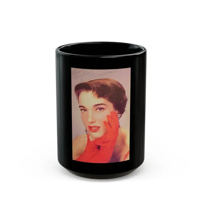 Julia Adams #71 (Vintage Female Icon) Black Coffee Mug 15oz - Go Mug Yourself