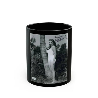 Julia Adams #97 - 8x10 B&W Full Body 1-Piece Swimsuit Promo Photo for Creature From The Black Lagoon '54 1 (Vintage Female Icon) Black Coffee Mug 11oz - Go Mug Yourself