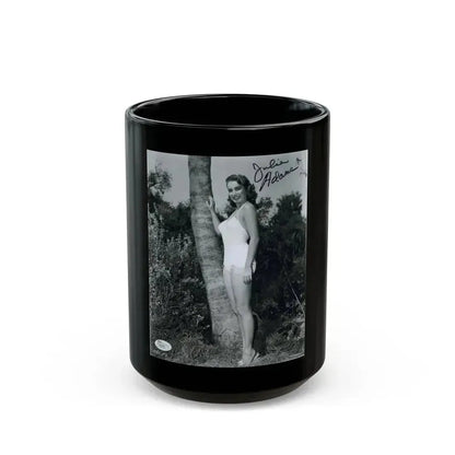 Julia Adams #97 - 8x10 B&W Full Body 1-Piece Swimsuit Promo Photo for Creature From The Black Lagoon '54 1 (Vintage Female Icon) Black Coffee Mug 15oz - Go Mug Yourself