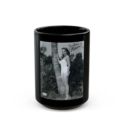 Julia Adams #97 - 8x10 B&W Full Body 1-Piece Swimsuit Promo Photo for Creature From The Black Lagoon '54 1 (Vintage Female Icon) Black Coffee Mug 15oz - Go Mug Yourself