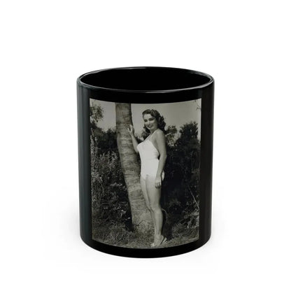 Julia Adams #97 - 8x10 B&W Full Body 1-Piece Swimsuit Promo Photo for Creature From The Black Lagoon '54 2 (Vintage Female Icon) Black Coffee Mug - Go Mug Yourself