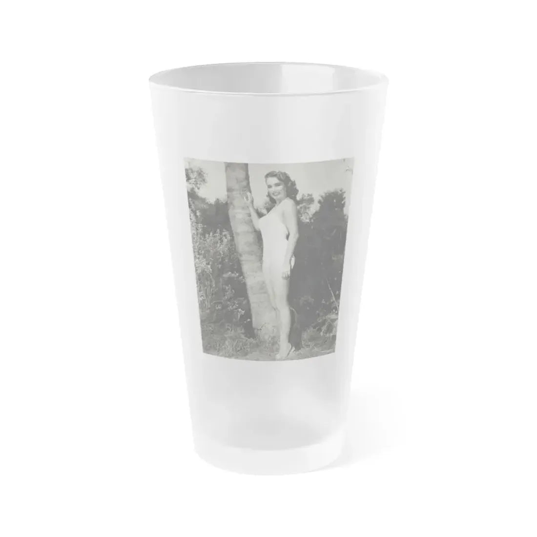 Julia Adams #97 - 8x10 B&W Full Body 1-Piece Swimsuit Promo Photo for Creature From The Black Lagoon '54 2 (Vintage Female Icon) Frosted Pint Glass 16oz 16oz Frosted - Go Mug Yourself
