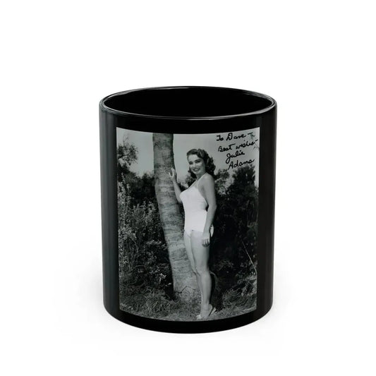 Julia Adams #97 - 8x10 B&W Full Body 1-Piece Swimsuit Promo Photo for Creature From The Black Lagoon '54 (Vintage Female Icon) Black Coffee Mug 11oz - Go Mug Yourself