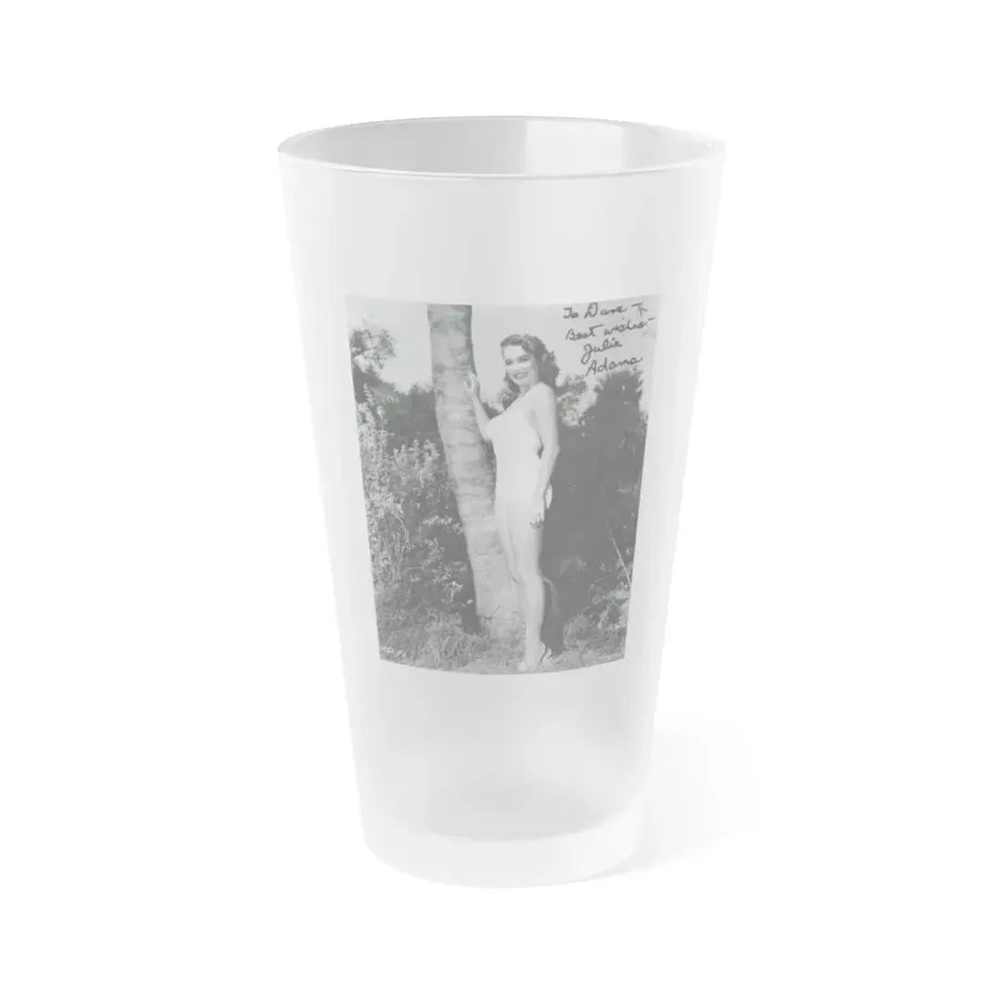 Julia Adams #97 - 8x10 B&W Full Body 1-Piece Swimsuit Promo Photo for Creature From The Black Lagoon '54 (Vintage Female Icon) Frosted Pint Glass 16oz 16oz Frosted - Go Mug Yourself