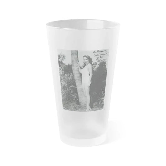 Julia Adams #97 - 8x10 B&W Full Body 1-Piece Swimsuit Promo Photo for Creature From The Black Lagoon '54 (Vintage Female Icon) Frosted Pint Glass 16oz 16oz Frosted - Go Mug Yourself