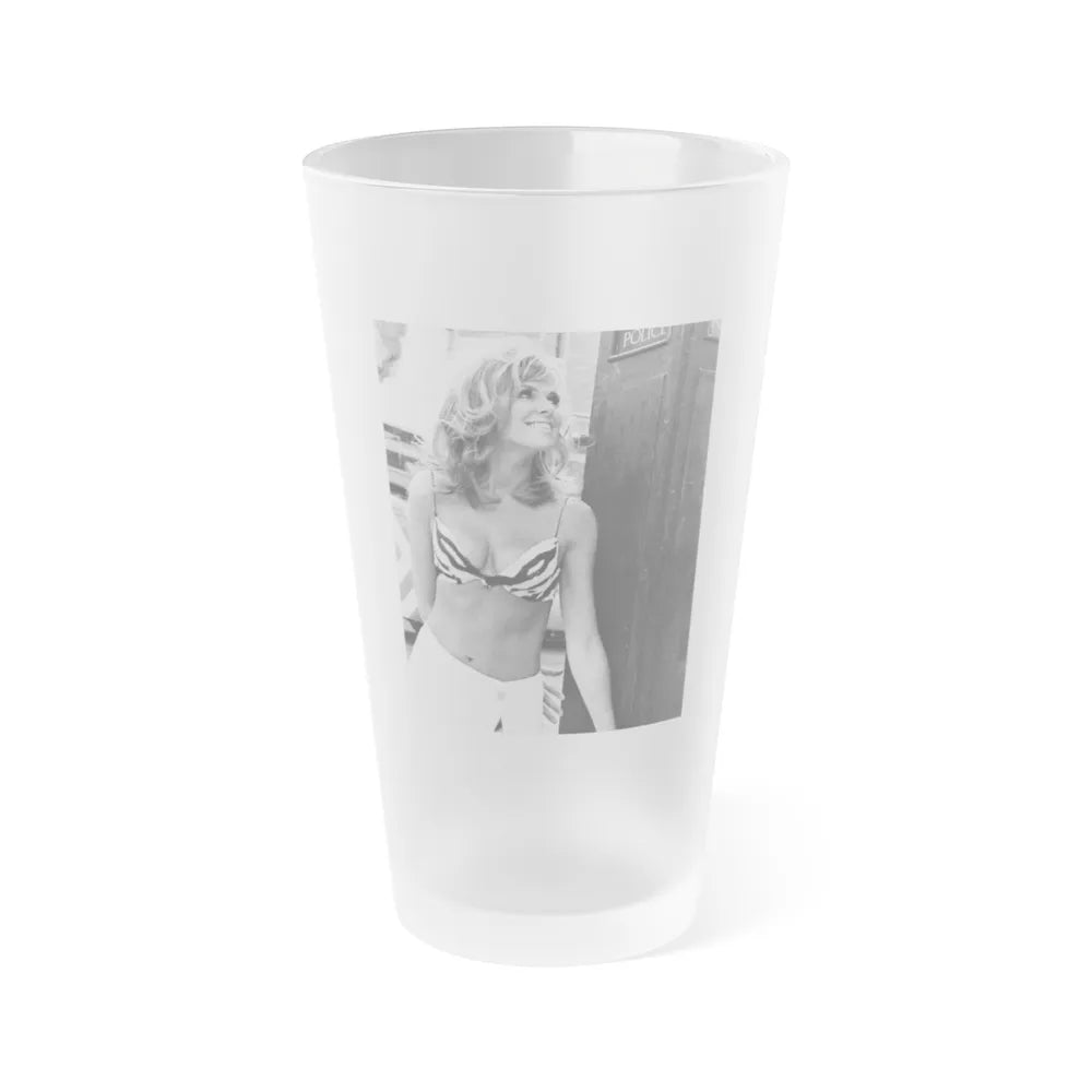 Julie Ege #08 (Vintage Female Icon) Frosted Pint Glass 16oz-16oz-Frosted-Go Mug Yourself