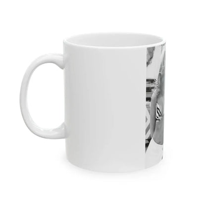 Julie Ege #08 (Vintage Female Icon) White Coffee Mug - Go Mug Yourself