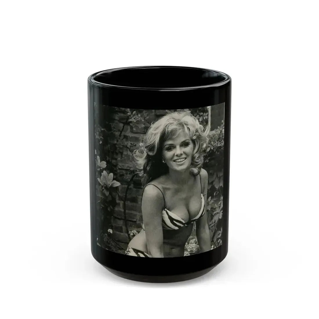Julie Ege #104 (Vintage Female Icon) Black Coffee Mug 15oz - Go Mug Yourself