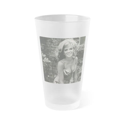 Julie Ege #104 (Vintage Female Icon) Frosted Pint Glass 16oz-16oz-Frosted-Go Mug Yourself