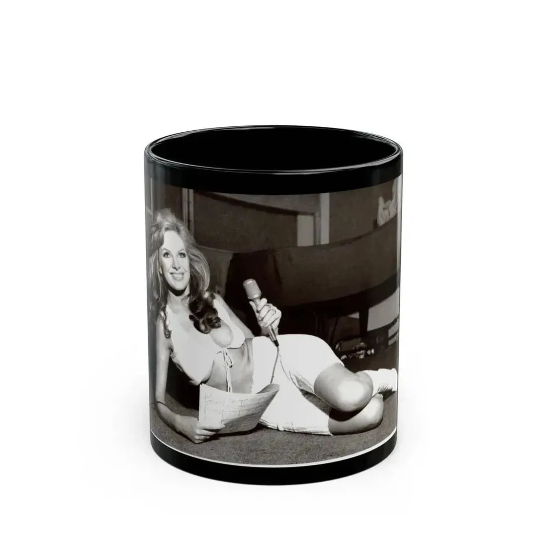 Julie Ege #111 (Vintage Female Icon) Black Coffee Mug 11oz - Go Mug Yourself