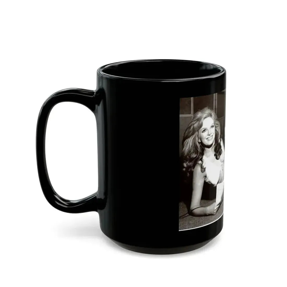 Julie Ege #111 (Vintage Female Icon) Black Coffee Mug - Go Mug Yourself