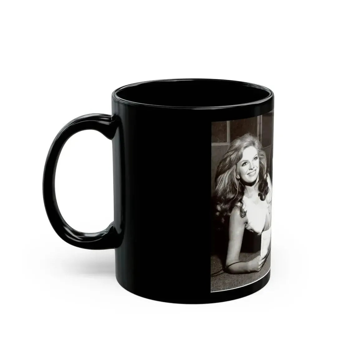 Julie Ege #111 (Vintage Female Icon) Black Coffee Mug - Go Mug Yourself