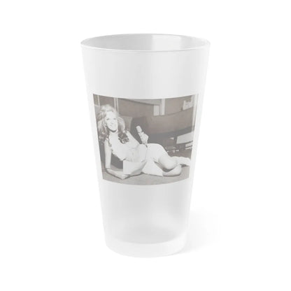 Julie Ege #111 (Vintage Female Icon) Frosted Pint Glass 16oz-16oz-Frosted-Go Mug Yourself