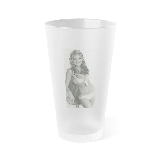 Julie Ege #112 (Vintage Female Icon) Frosted Pint Glass 16oz-16oz-Frosted-Go Mug Yourself