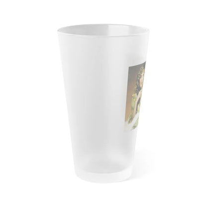 Julie Ege #120 (Vintage Female Icon) Frosted Pint Glass 16oz-Go Mug Yourself