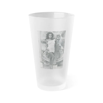 Julie Ege #124 (Vintage Female Icon) Frosted Pint Glass 16oz-16oz-Frosted-Go Mug Yourself