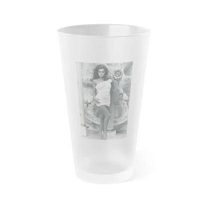 Julie Ege #124 (Vintage Female Icon) Frosted Pint Glass 16oz 16oz Frosted - Go Mug Yourself