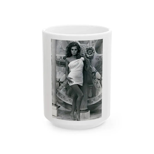 Julie Ege #124 (Vintage Female Icon) White Coffee Mug 15oz - Go Mug Yourself