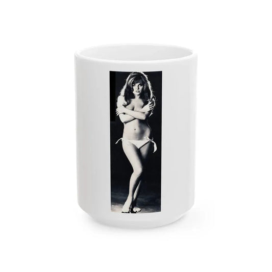 Julie Ege #126 (Vintage Female Icon) White Coffee Mug 15oz - Go Mug Yourself