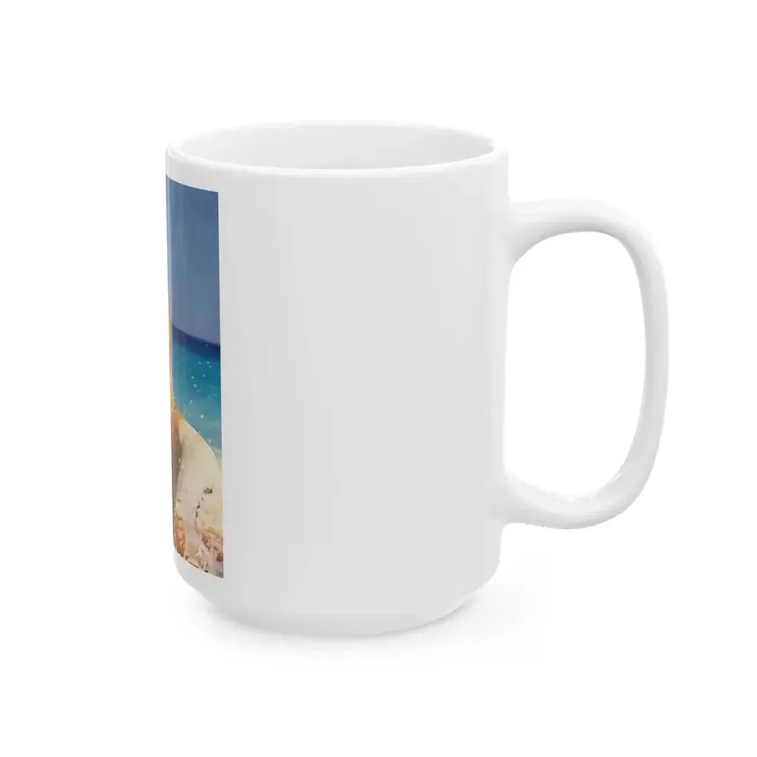 Julie Ege #127 - Topless (Vintage Female Icon) White Coffee Mug - Go Mug Yourself