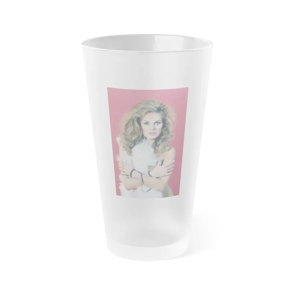 Julie Ege #129 (Vintage Female Icon) Frosted Pint Glass 16oz-16oz-Frosted-Go Mug Yourself