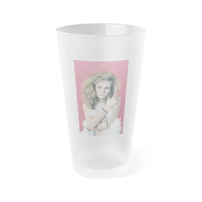 Julie Ege #130 (Vintage Female Icon) Frosted Pint Glass 16oz 16oz Frosted - Go Mug Yourself