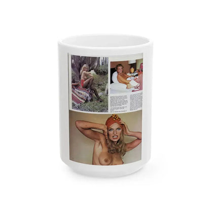 Julie Ege #147 - Topless Mag. Photos & Article (Vintage Female Icon) White Coffee Mug 15oz - Go Mug Yourself
