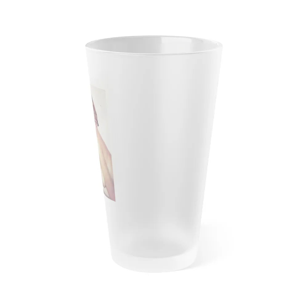 Julie Ege #147 - Topless (Vintage Female Icon) Frosted Pint Glass 16oz-Go Mug Yourself