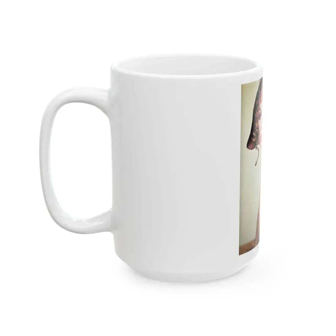 Julie Ege #147 - Topless (Vintage Female Icon) White Coffee Mug - Go Mug Yourself