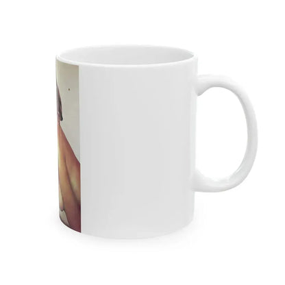 Julie Ege #147 - Topless (Vintage Female Icon) White Coffee Mug - Go Mug Yourself