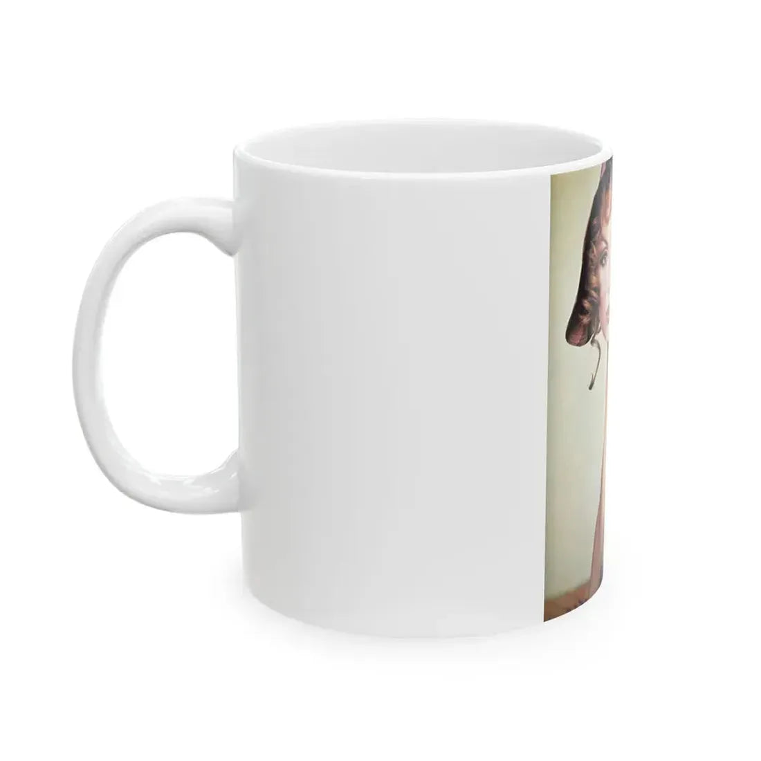 Julie Ege #147 - Topless (Vintage Female Icon) White Coffee Mug - Go Mug Yourself