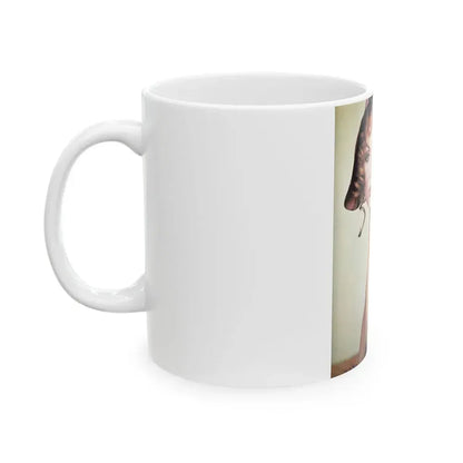 Julie Ege #147 - Topless (Vintage Female Icon) White Coffee Mug - Go Mug Yourself