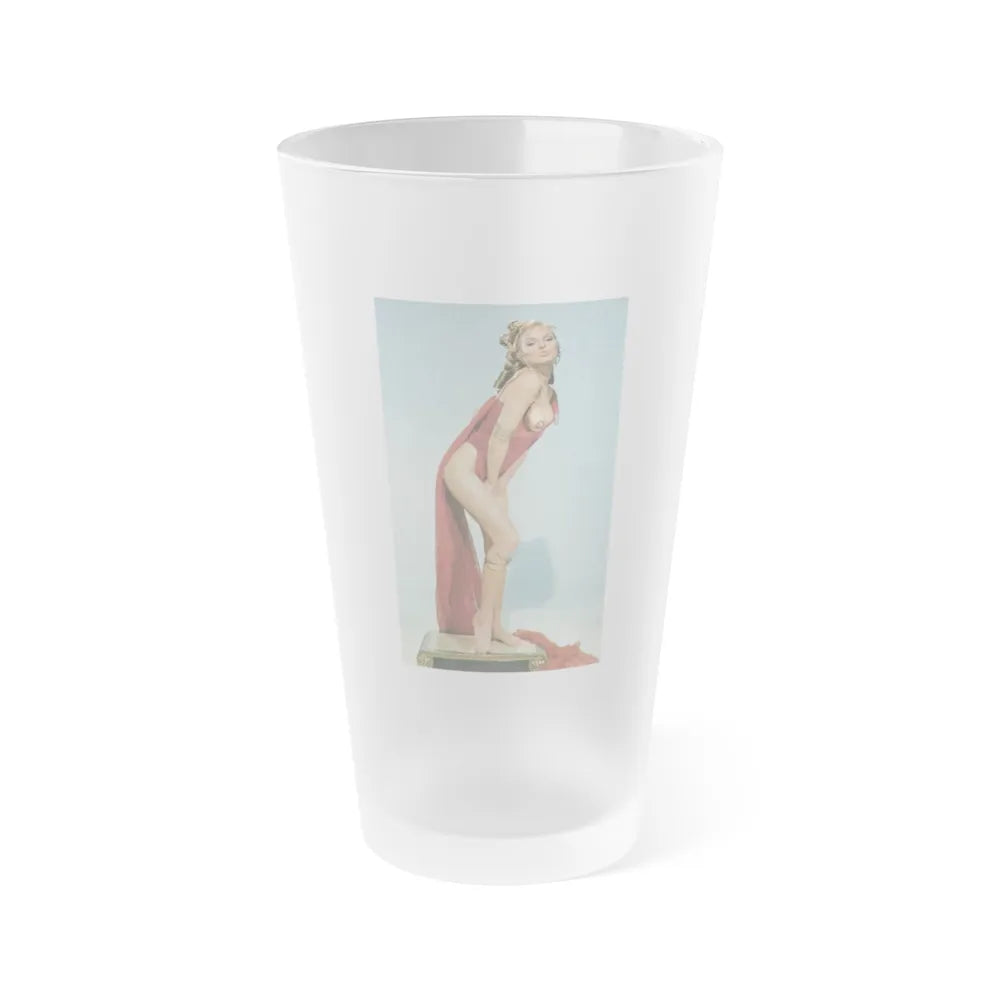 Julie Ege #150 (Vintage Female Icon) Frosted Pint Glass 16oz-16oz-Frosted-Go Mug Yourself