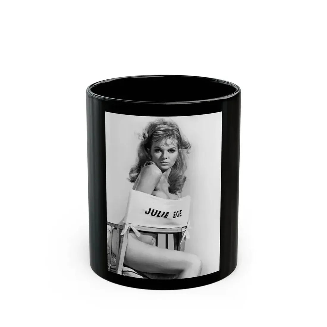 Julie Ege #151 (Vintage Female Icon) Black Coffee Mug 11oz - Go Mug Yourself