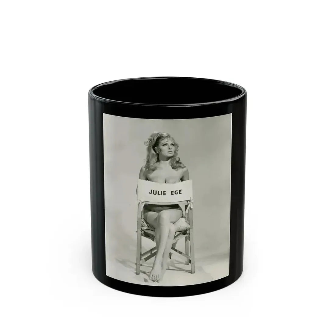 Julie Ege #152 (Vintage Female Icon) Black Coffee Mug 11oz - Go Mug Yourself