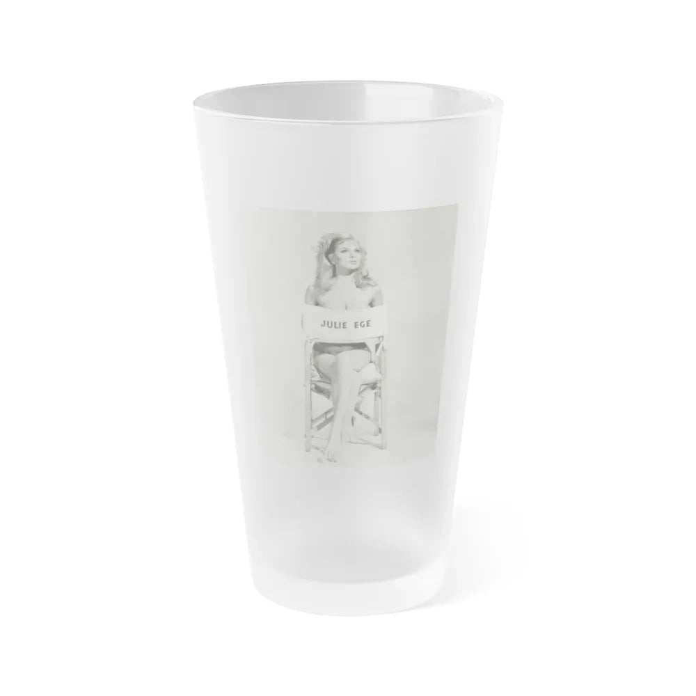 Julie Ege #152 (Vintage Female Icon) Frosted Pint Glass 16oz-16oz-Frosted-Go Mug Yourself