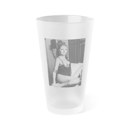 Julie Ege #173 (Vintage Female Icon) Frosted Pint Glass 16oz-16oz-Frosted-Go Mug Yourself