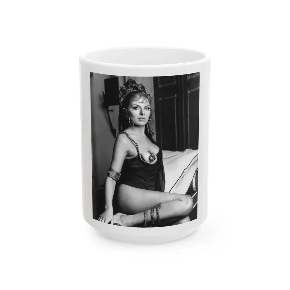 Julie Ege #173 (Vintage Female Icon) White Coffee Mug 15oz - Go Mug Yourself