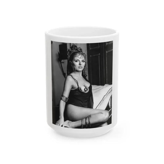 Julie Ege #173 (Vintage Female Icon) White Coffee Mug 15oz - Go Mug Yourself