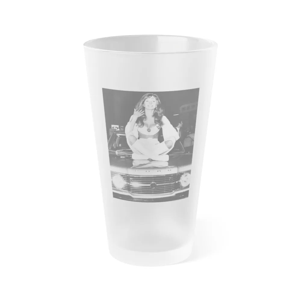 Julie Ege #176 (Vintage Female Icon) Frosted Pint Glass 16oz-16oz-Frosted-Go Mug Yourself