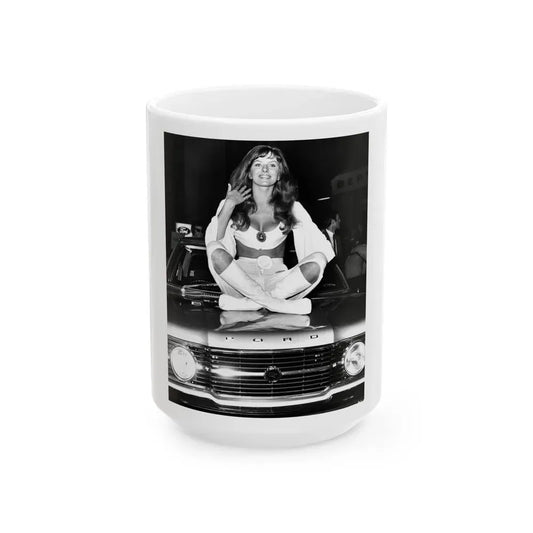 Julie Ege #176 (Vintage Female Icon) White Coffee Mug 15oz - Go Mug Yourself