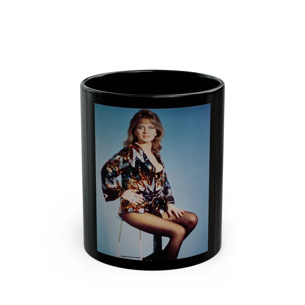 Julie Ege #177 (Vintage Female Icon) Black Coffee Mug-11oz-Go Mug Yourself