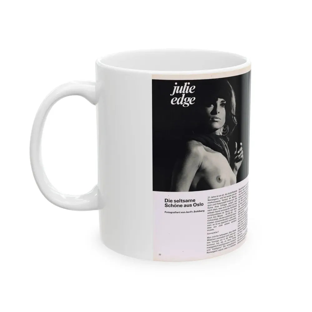 Julie Ege #178 (Vintage Female Icon) White Coffee Mug - Go Mug Yourself