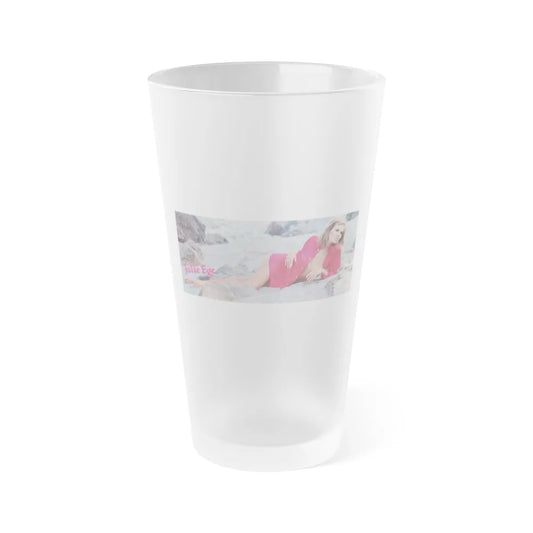 Julie Ege #181 (Vintage Female Icon) Frosted Pint Glass 16oz-16oz-Frosted-Go Mug Yourself