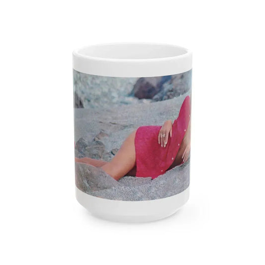 Julie Ege #181 (Vintage Female Icon) White Coffee Mug 15oz - Go Mug Yourself