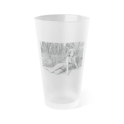 Julie Ege #184 (Vintage Female Icon) Frosted Pint Glass 16oz-16oz-Frosted-Go Mug Yourself