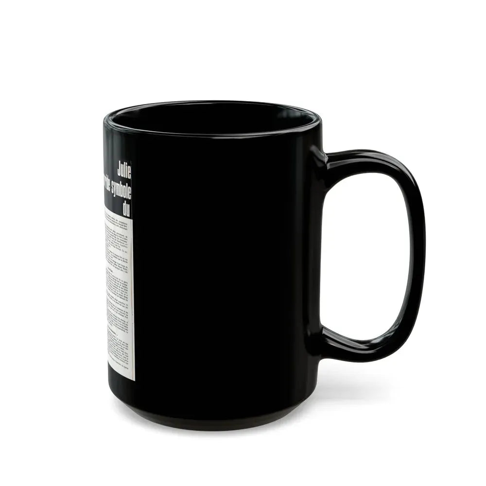 Julie Ege #186 (Vintage Female Icon) Black Coffee Mug - Go Mug Yourself