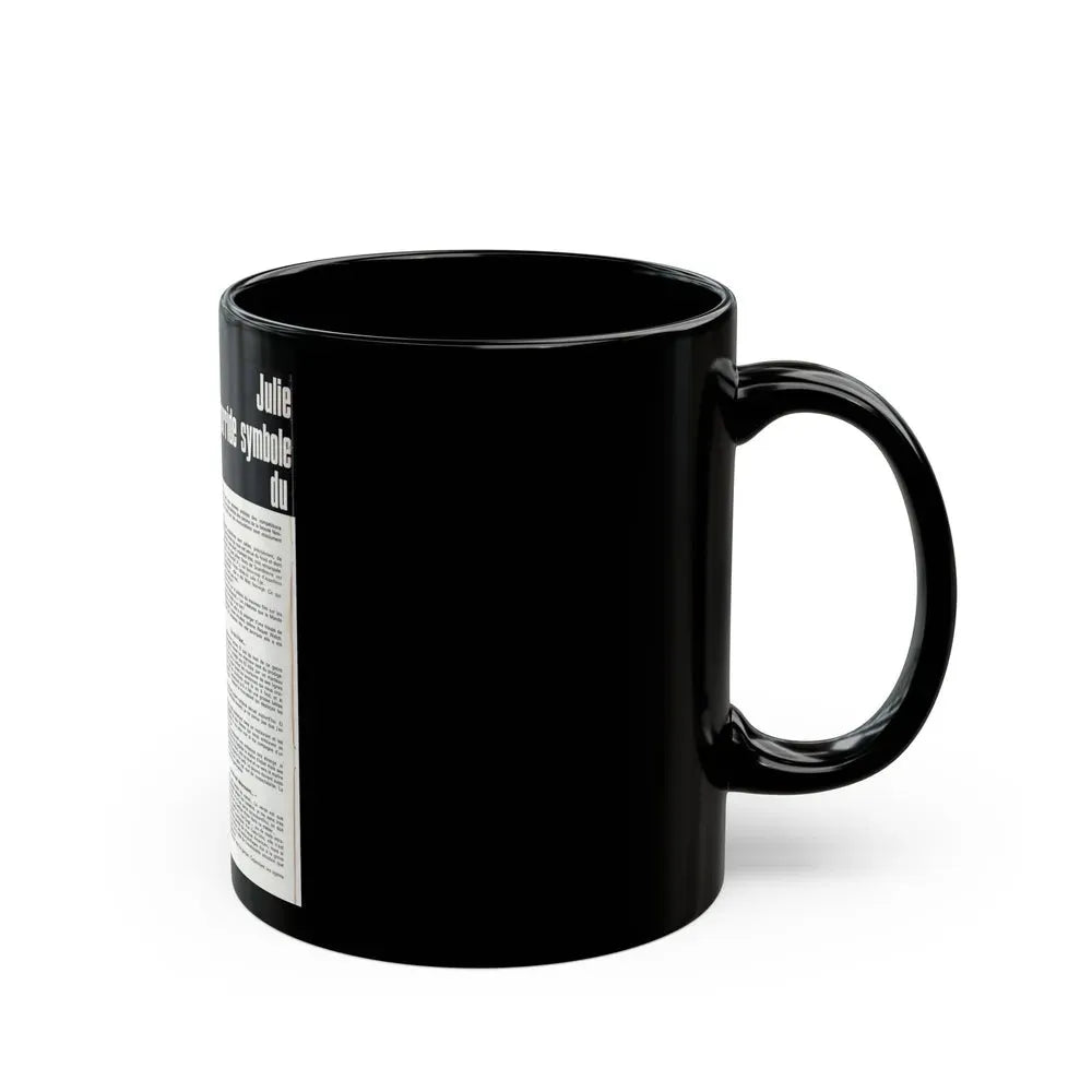 Julie Ege #186 (Vintage Female Icon) Black Coffee Mug - Go Mug Yourself