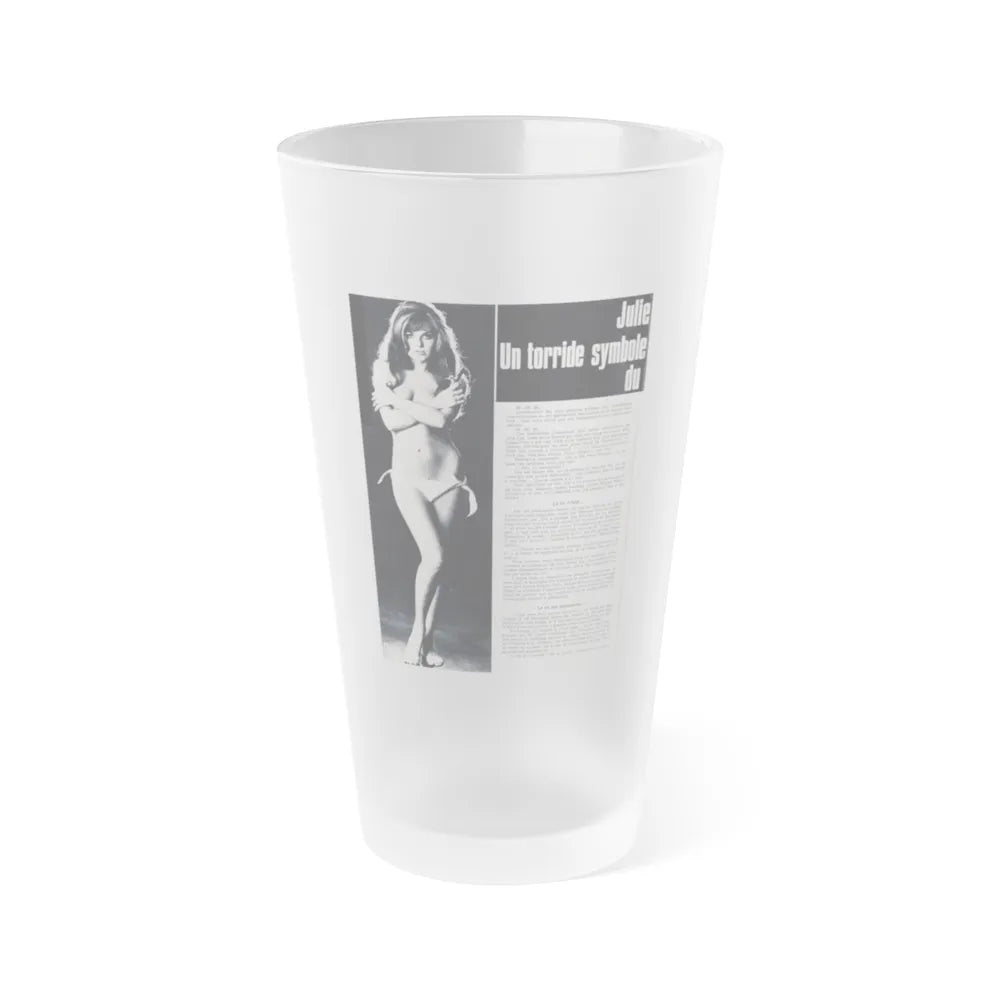 Julie Ege #186 (Vintage Female Icon) Frosted Pint Glass 16oz-16oz-Frosted-Go Mug Yourself