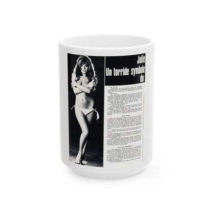 Julie Ege #186 (Vintage Female Icon) White Coffee Mug 15oz - Go Mug Yourself
